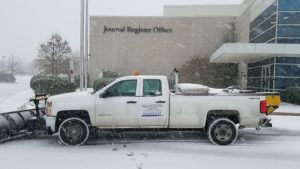 Snow plowing and salting in West Chester